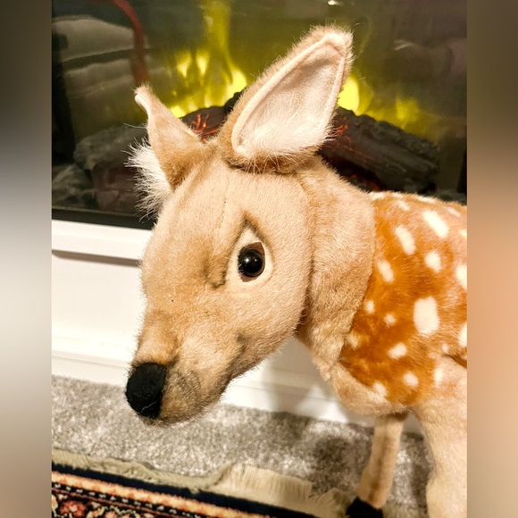 Plush Baby Deer Fawn Stuffed Toy Bambi Kid Standing - Picture 8 of 11